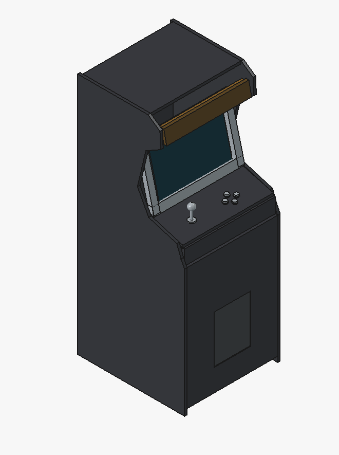Nexus Arcade cabinet left side CAD drawing